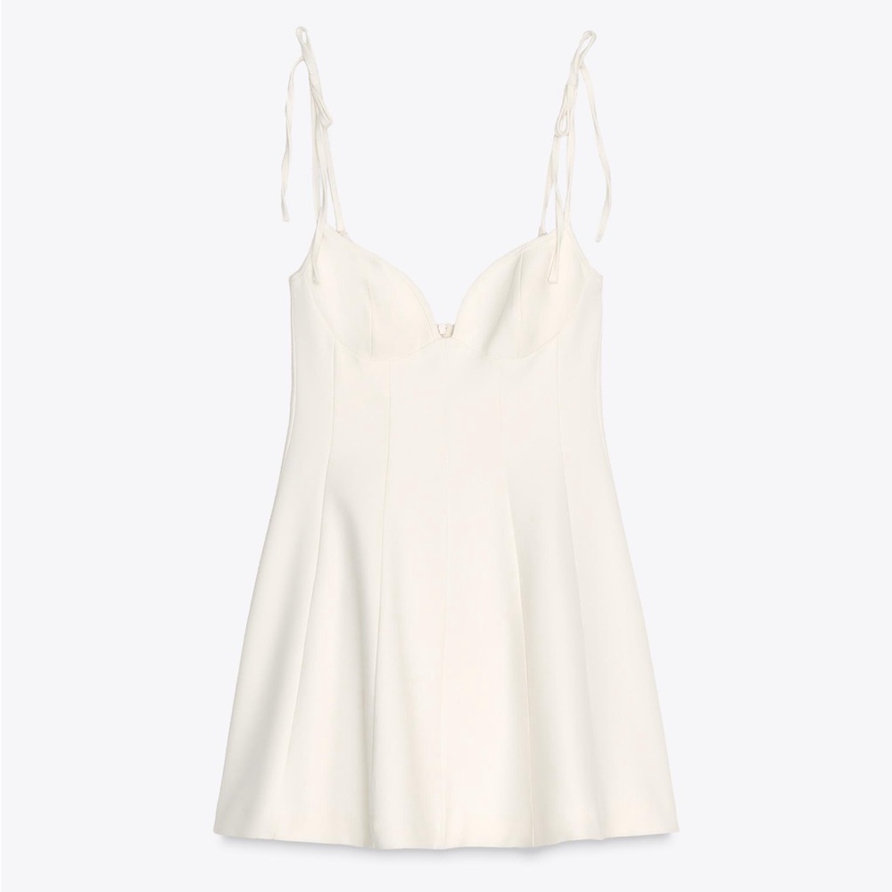 ZARA Elegant White Slip Dress